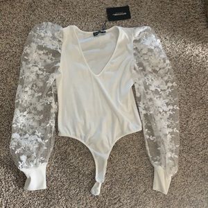 PRETTYLITTLETHING body suit with lace detailing